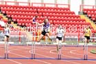 Girls hurdles, Northern Inter-County Schools, Gateshead International Stadum. Photo: David T. Hewitson/Sports for All Pics